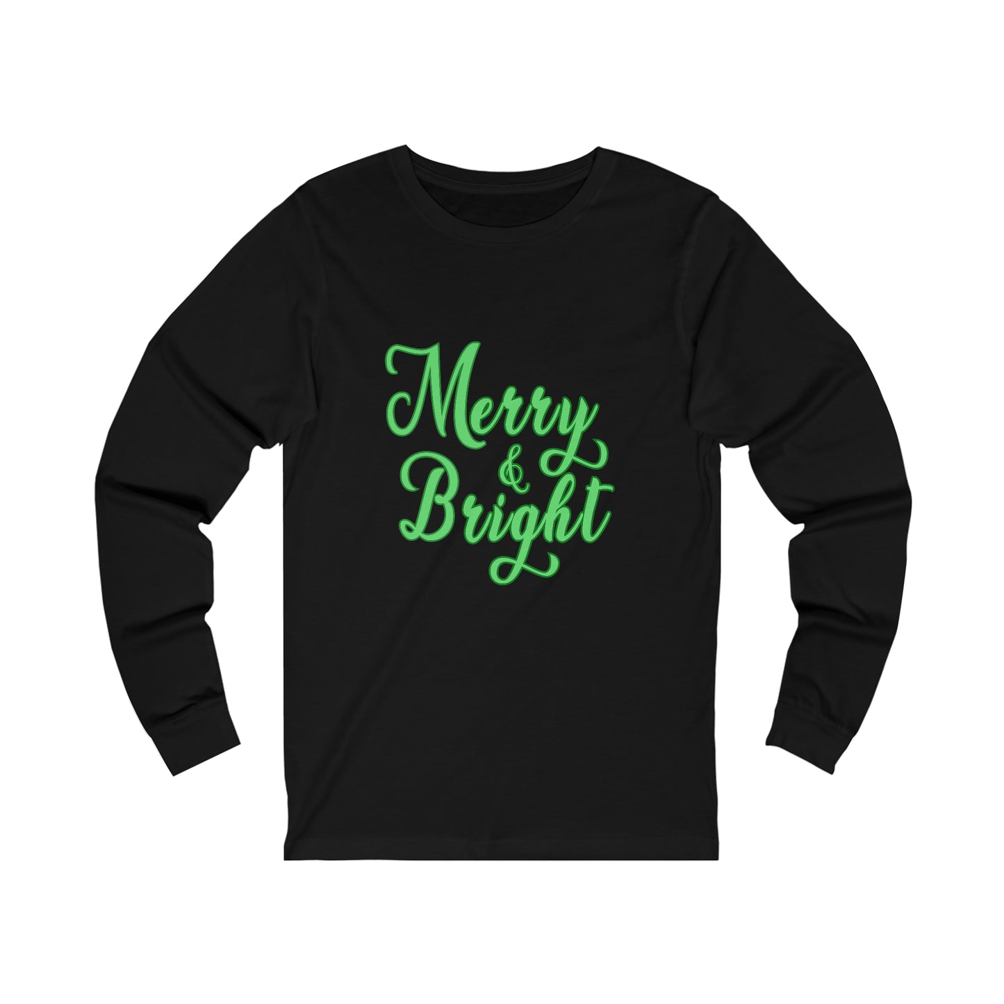 Green Merry & Bright Long Sleeve Tee