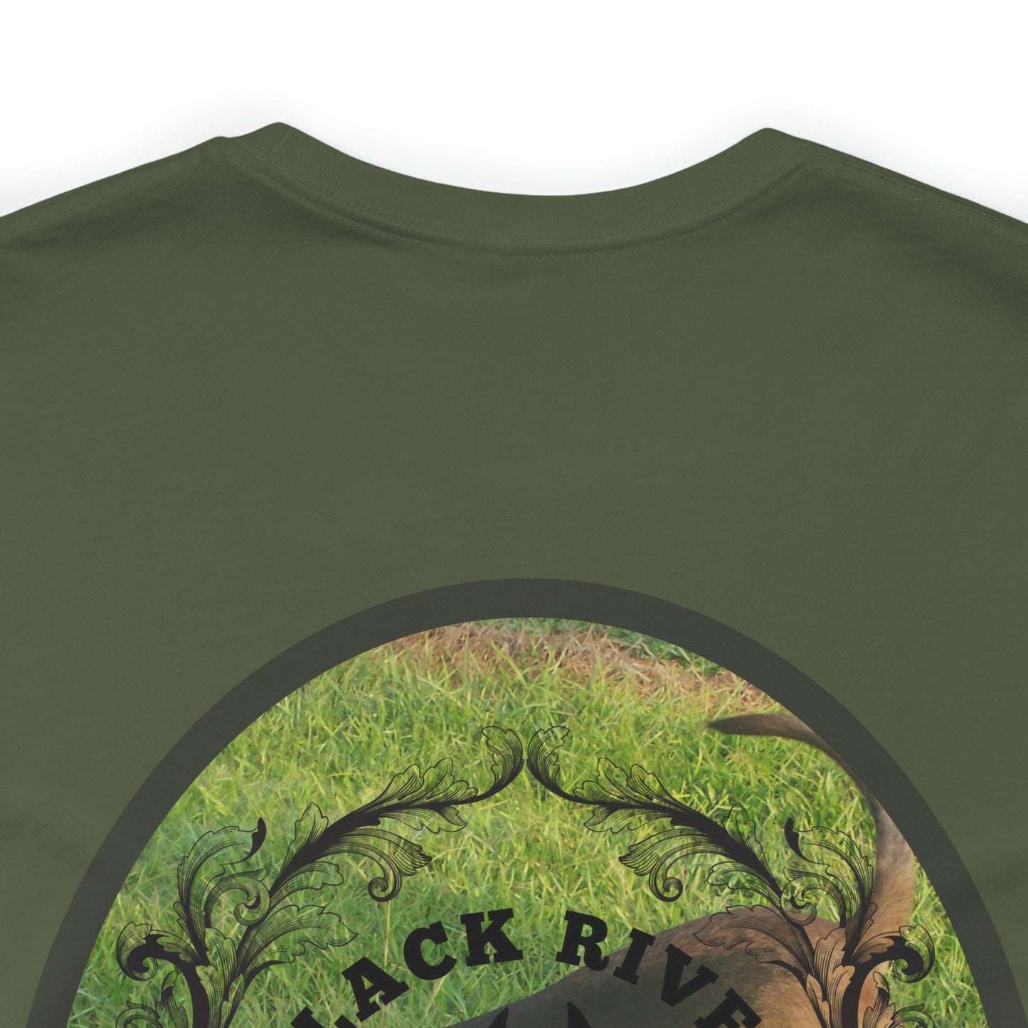 Black River Search & Rescue Logo with Lucy Unisex Jersey Short Sleeve Tee