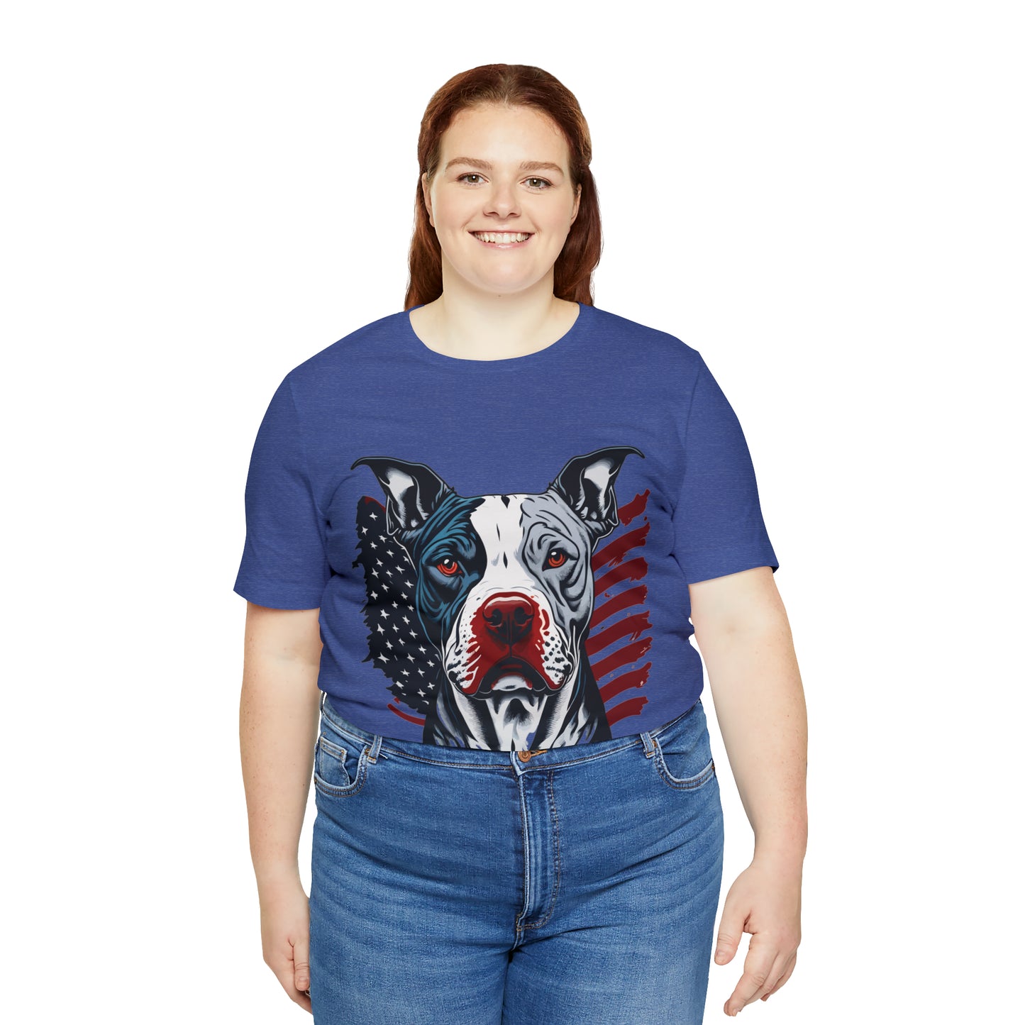 Pit bull 4th of July Unisex Jersey Short Sleeve Tee Patriotic