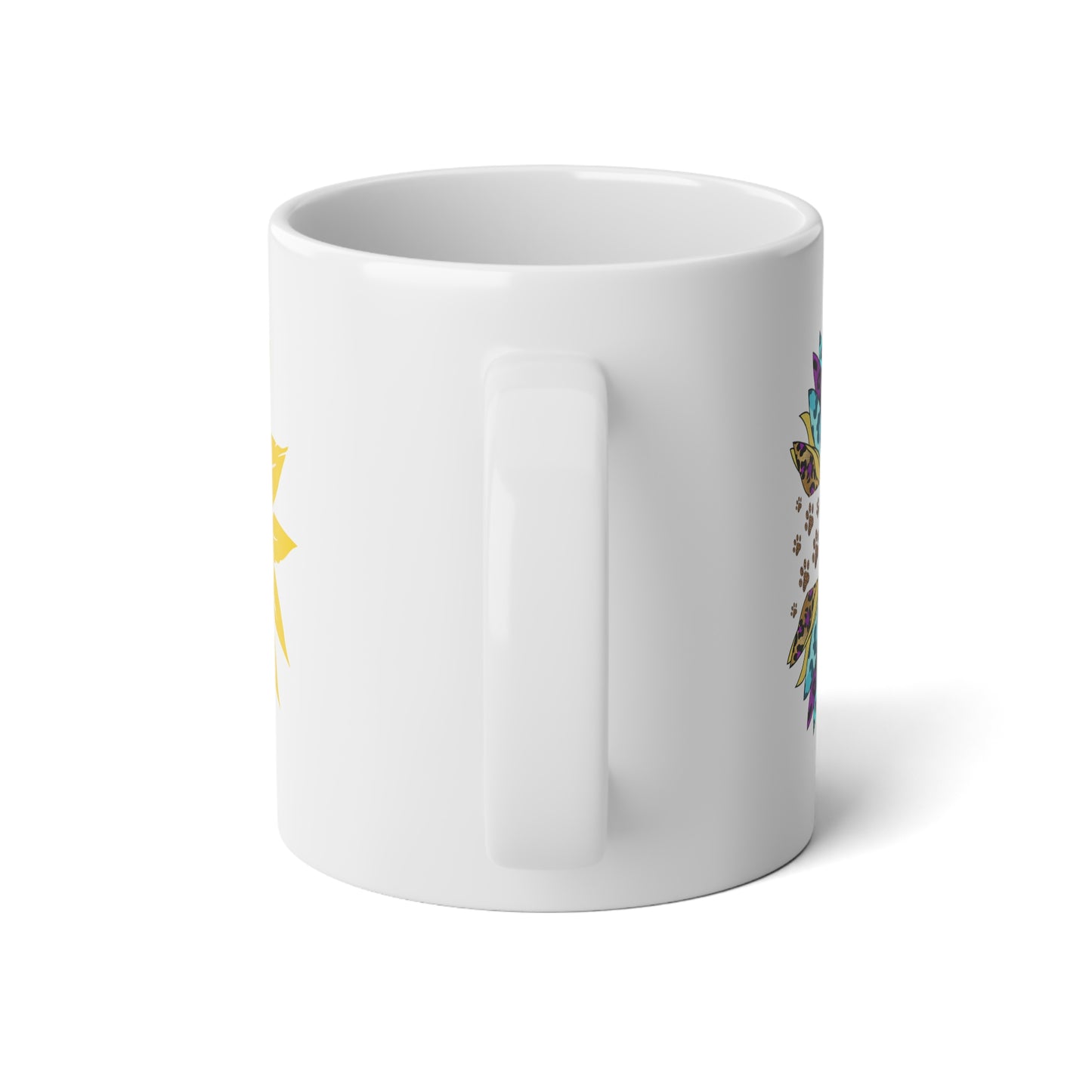 Dog Paw Sunflower Jumbo Mug, 20oz