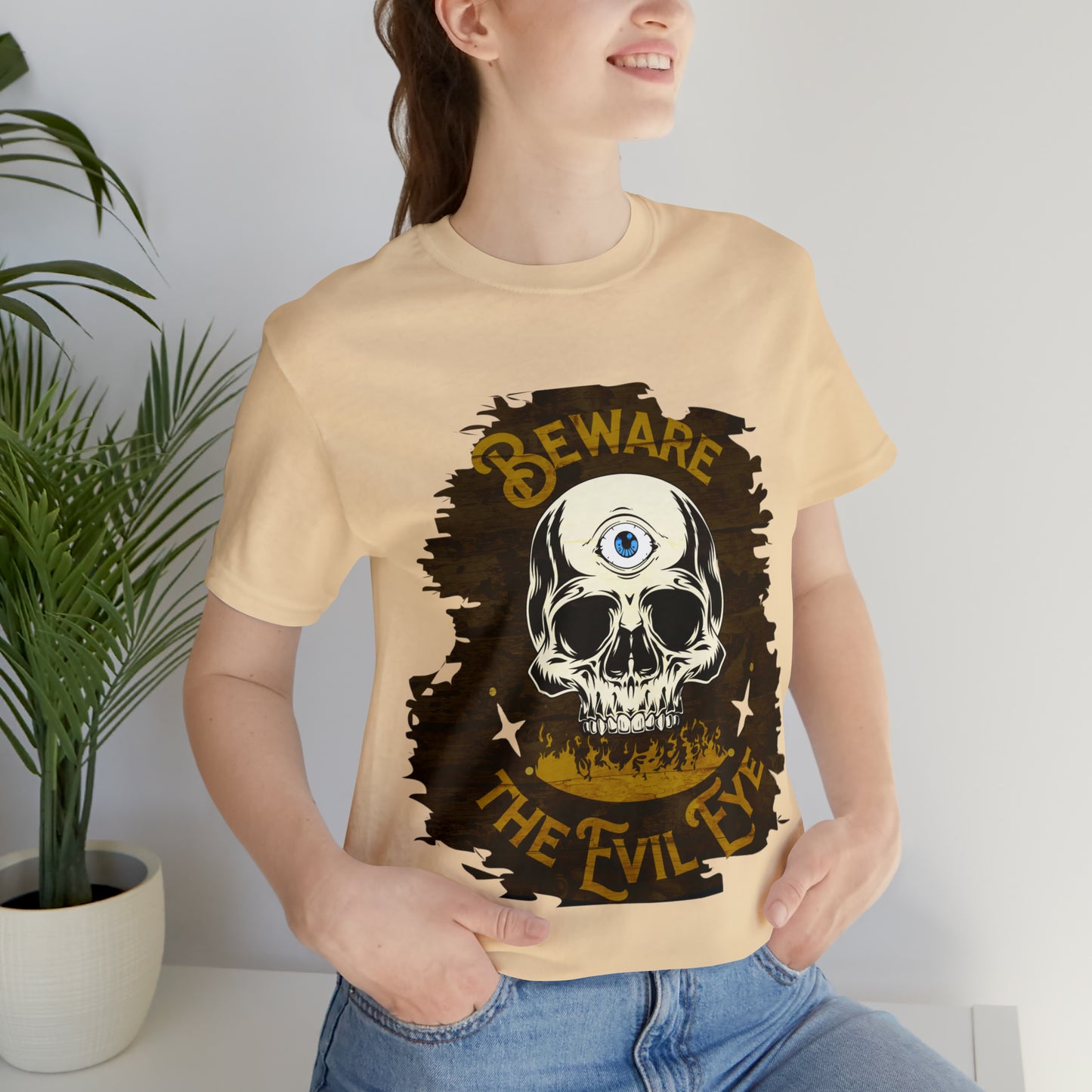 Blue Evil Eye Halloween Shirt, Halloween shirt, Skull Shirt