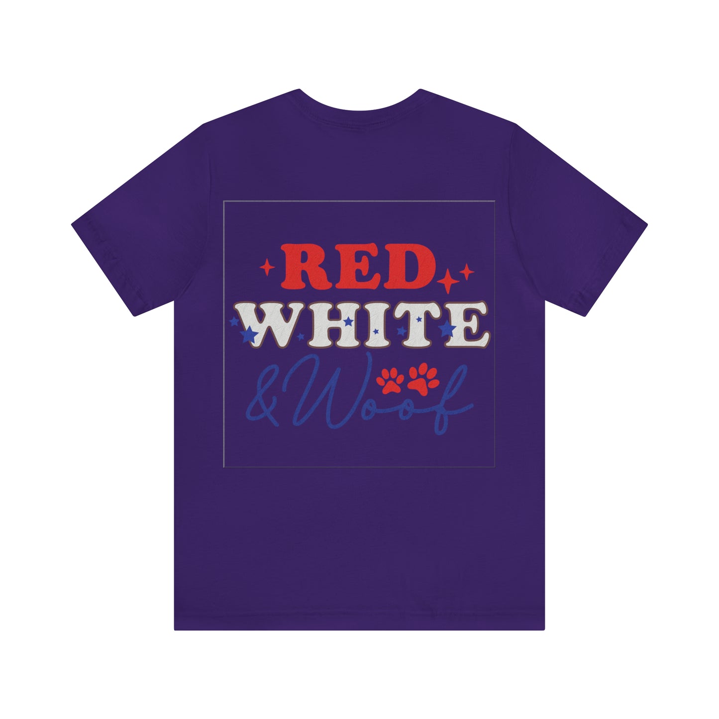 4th of July Pawprint Unisex Jersey Short Sleeve Tee Patriotic American Flag