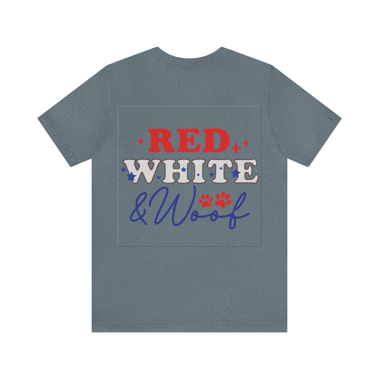 4th of July Pawprint Unisex Jersey Short Sleeve Tee Patriotic American Flag