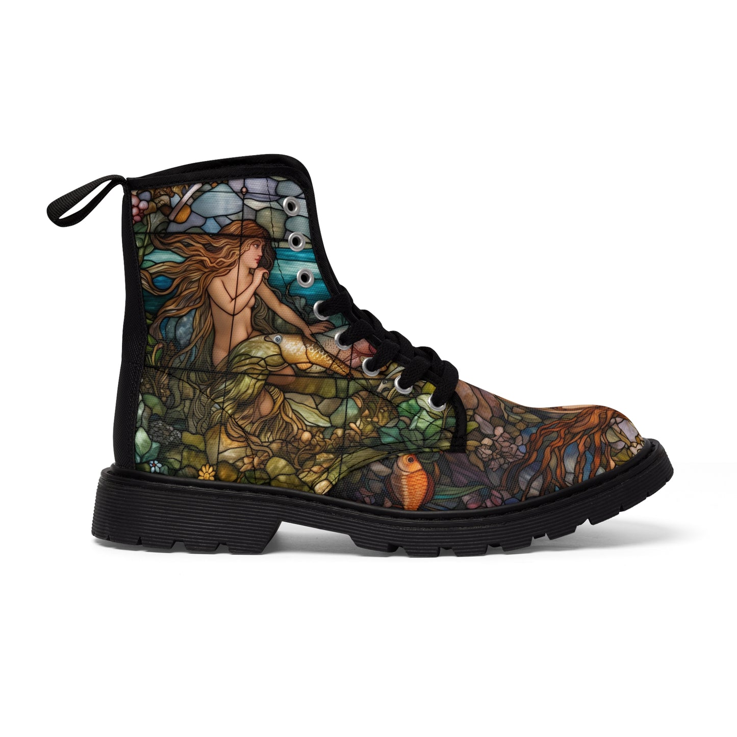 Women's Canvas Boots, Mermaid