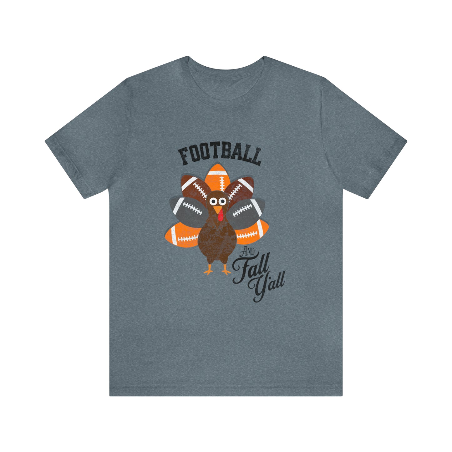 Vintage Orange and Gray Football Short Sleeve Tee, Football and turkey shirt, Tennessee