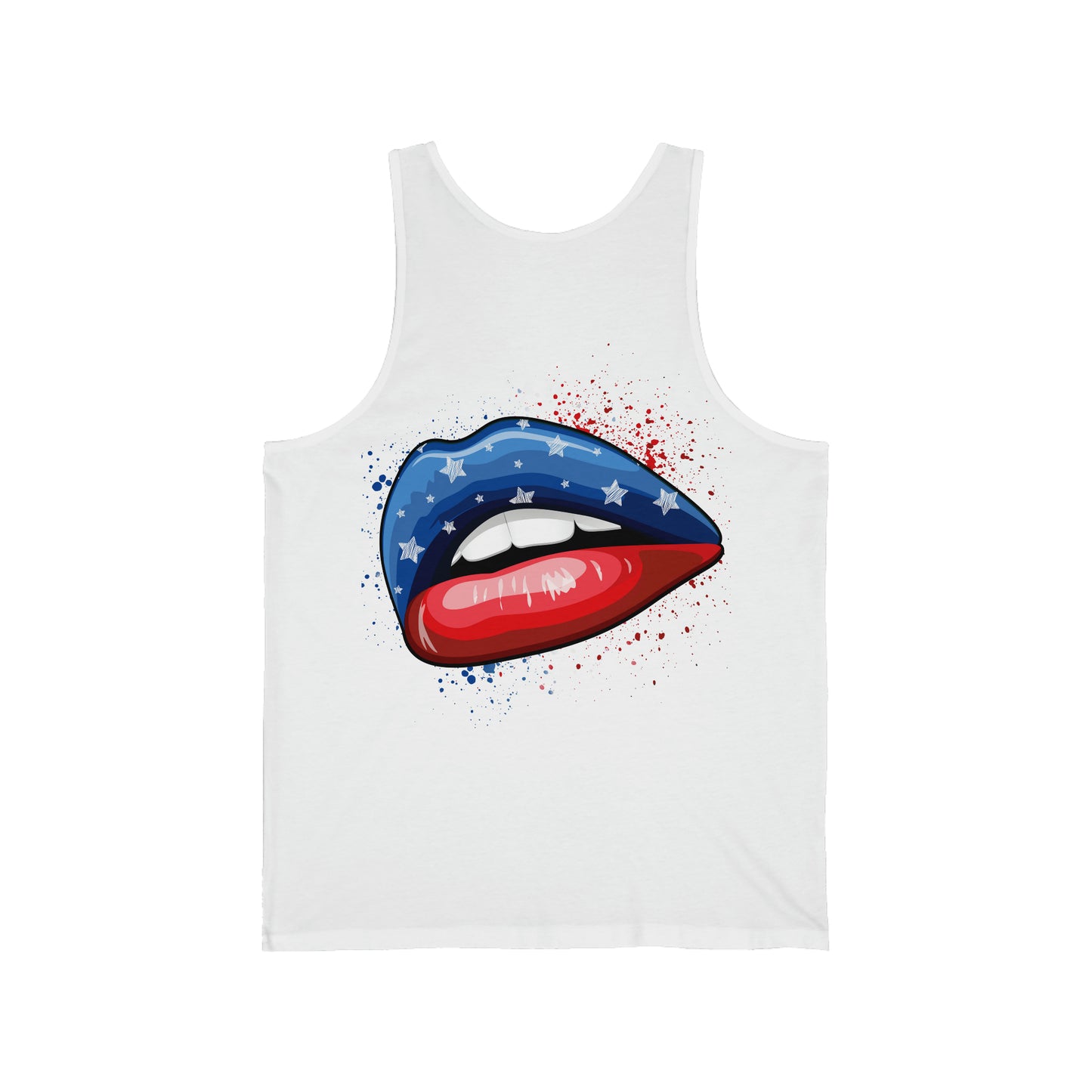 4th of July Lips Unisex Jersey Tank Patriotic