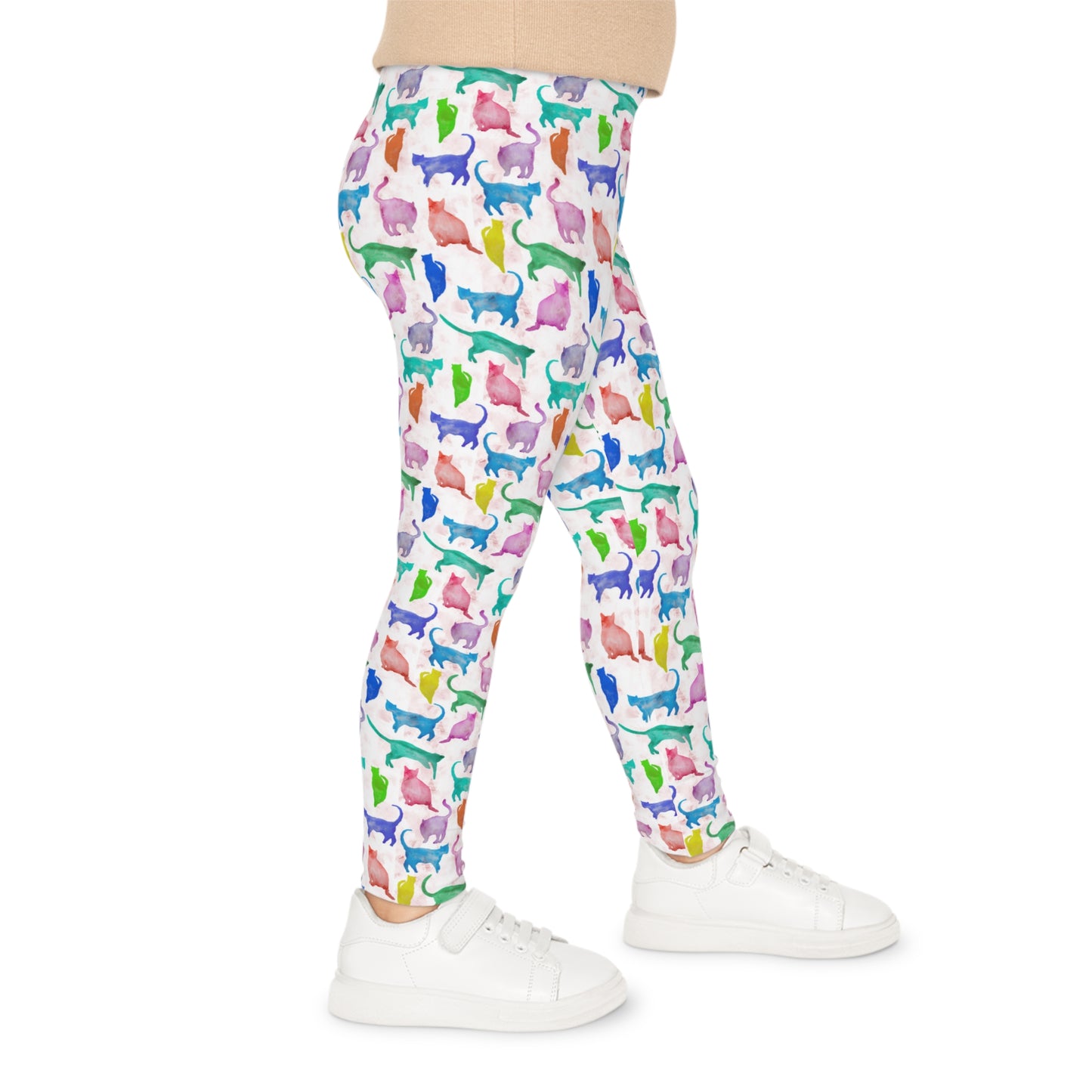 Kids Leggings Pastel cat design Multicolor