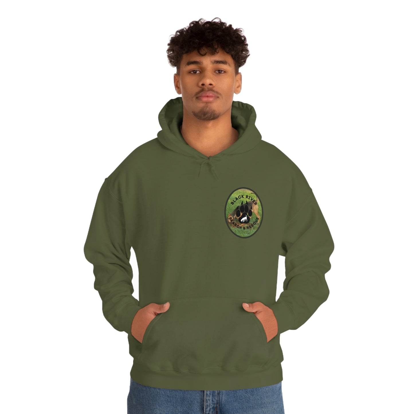 Black River Search & Rescue Logo with Lucy Unisex Heavy Blend™ Hooded Sweatshirt