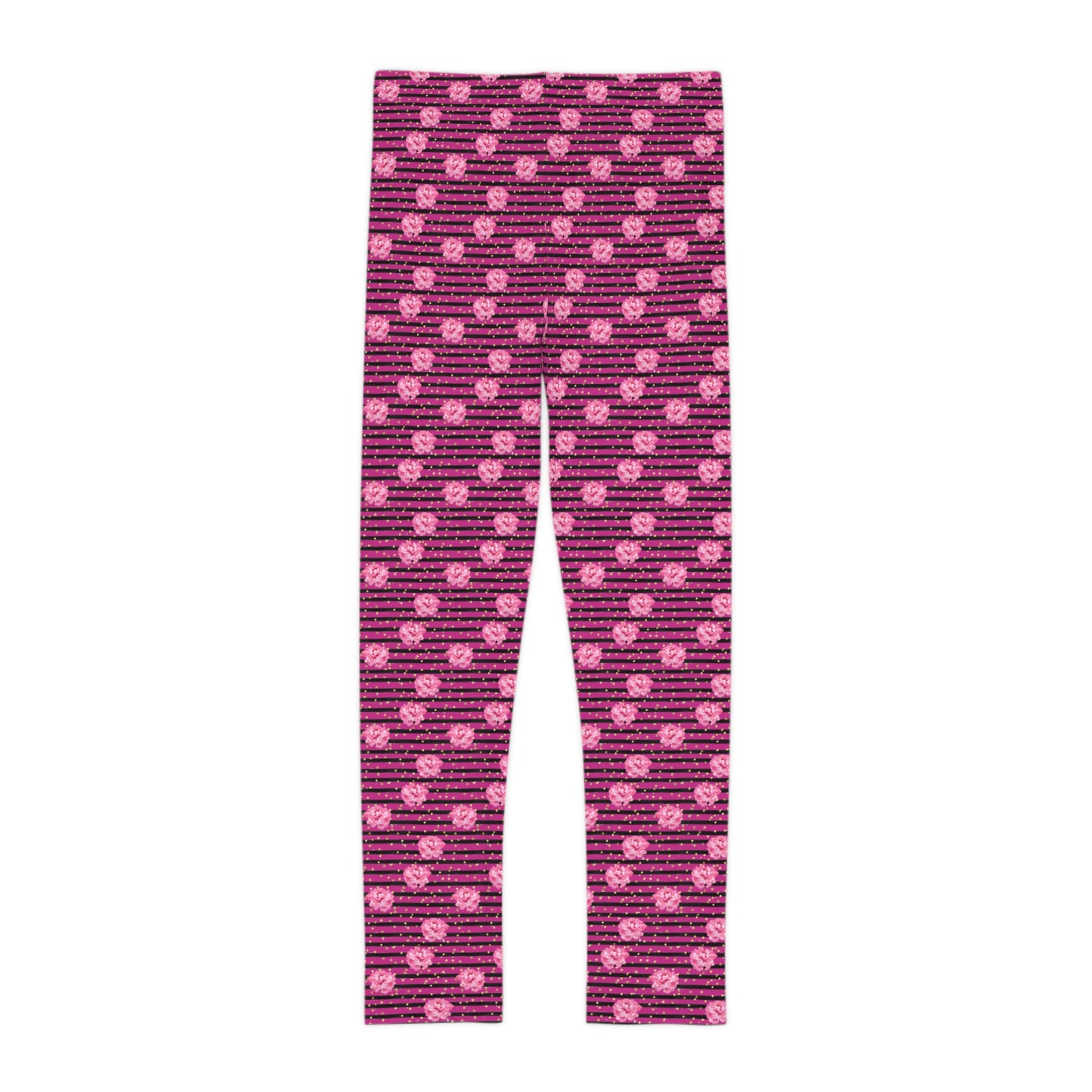 Girls colorful pink and rose gold dot leggings