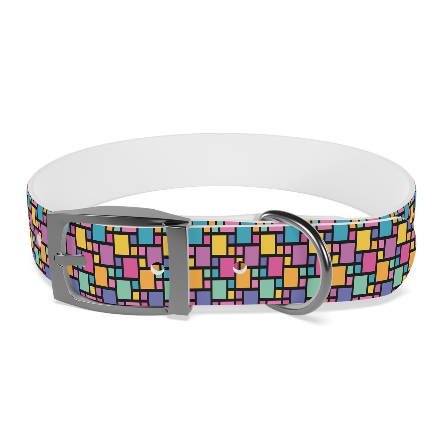 Retro Multicolor Plaid Dog Collar