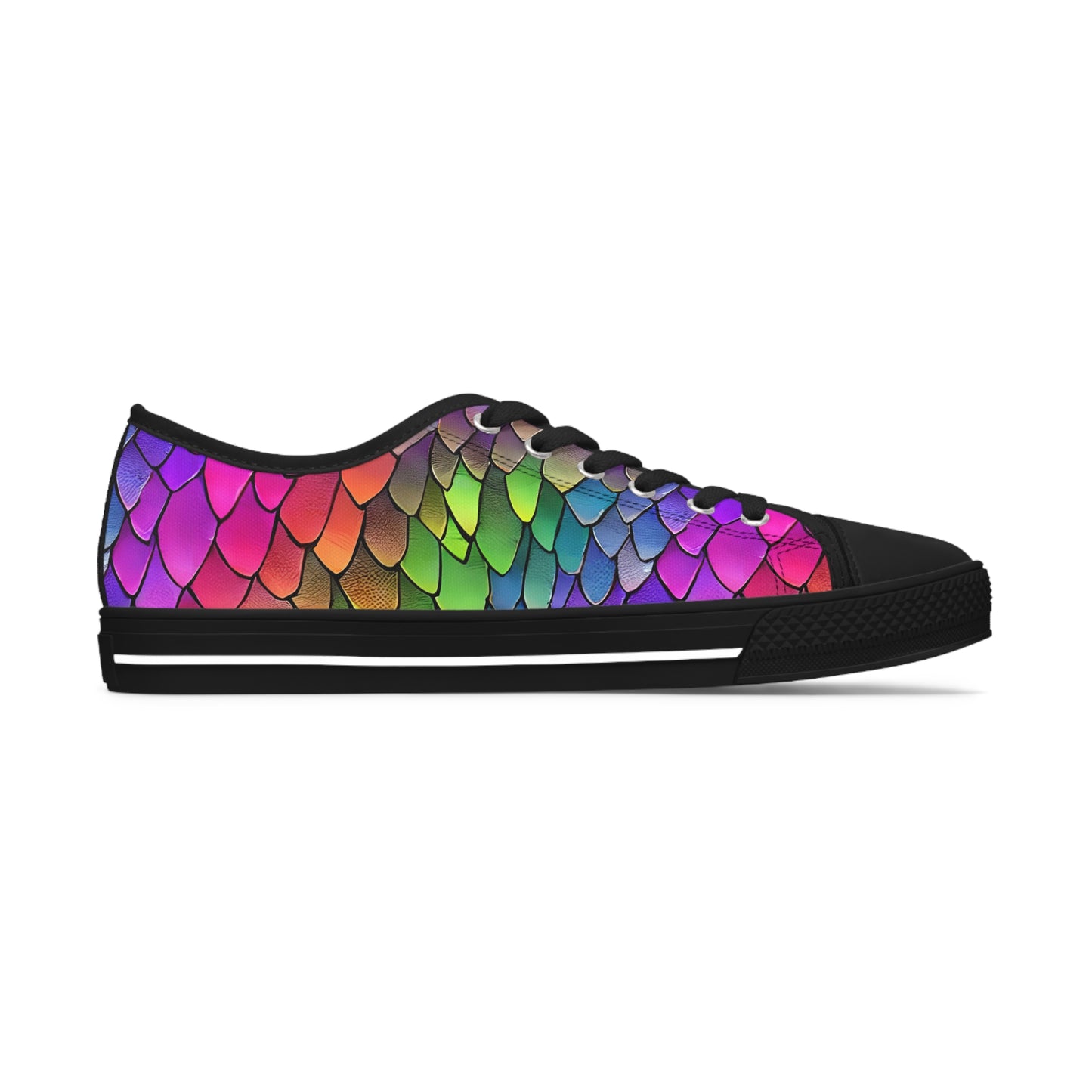 Multicolor Dragon Scales Women's Low Top Sneakers