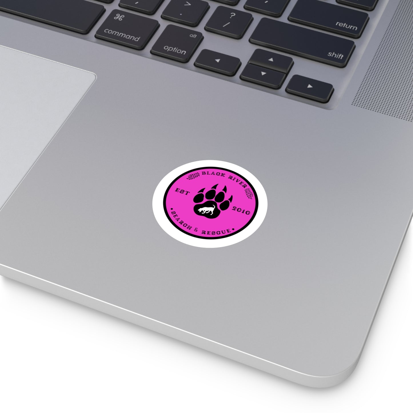 BRSAR Logo Round Stickers, Indoor\Outdoor, Multiple sizes, Dark Pink