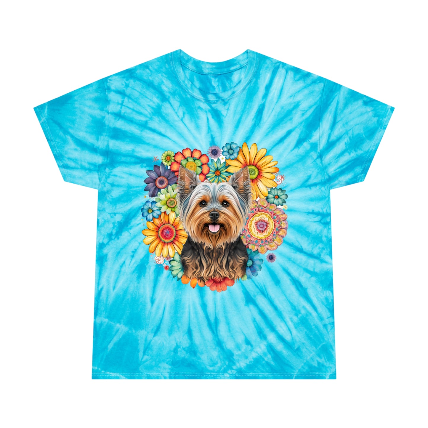 Yorkie pawprint Love Tie-Dye Tee, Cyclone