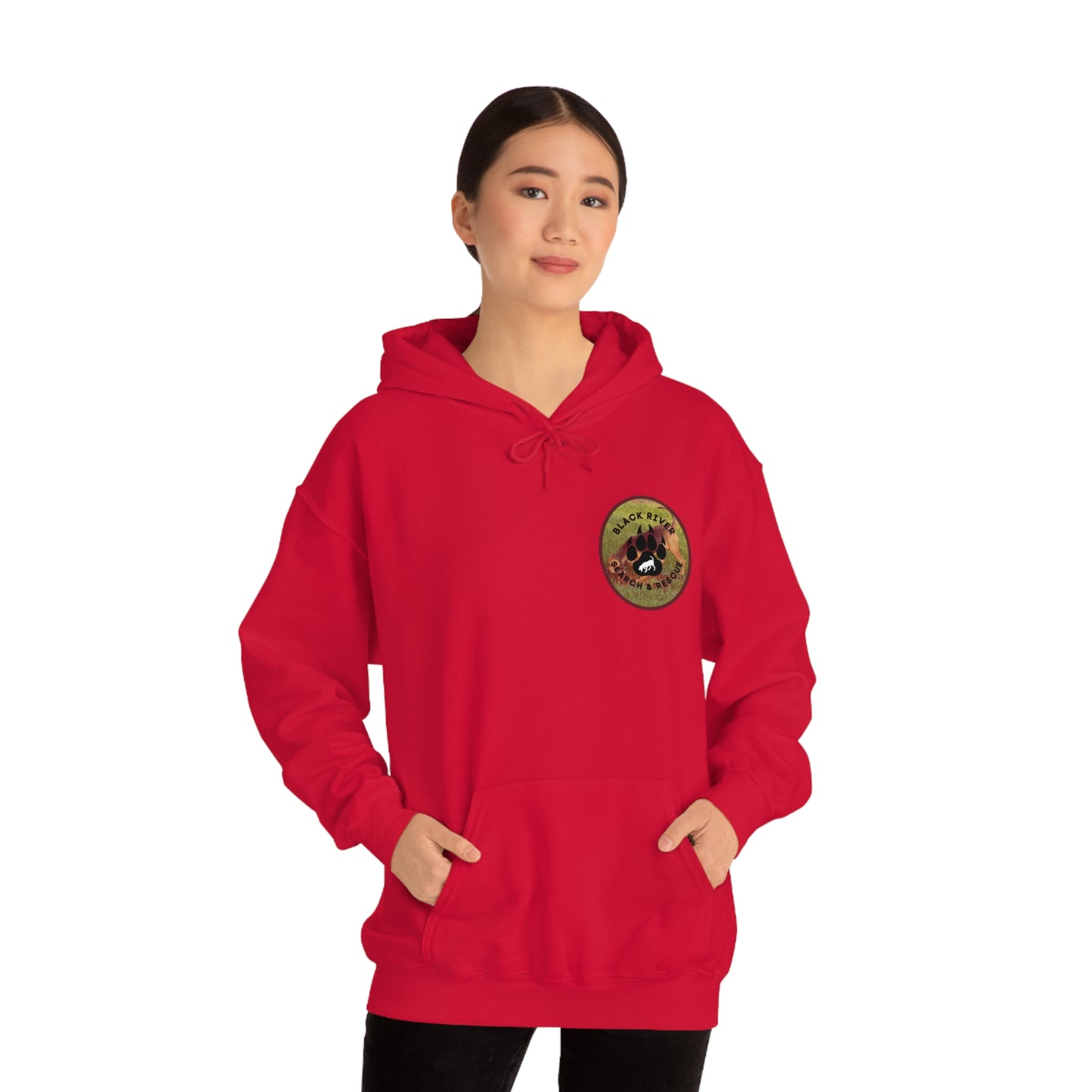 Black River Search & Rescue Logo with Lucy Unisex Heavy Blend™ Hooded Sweatshirt