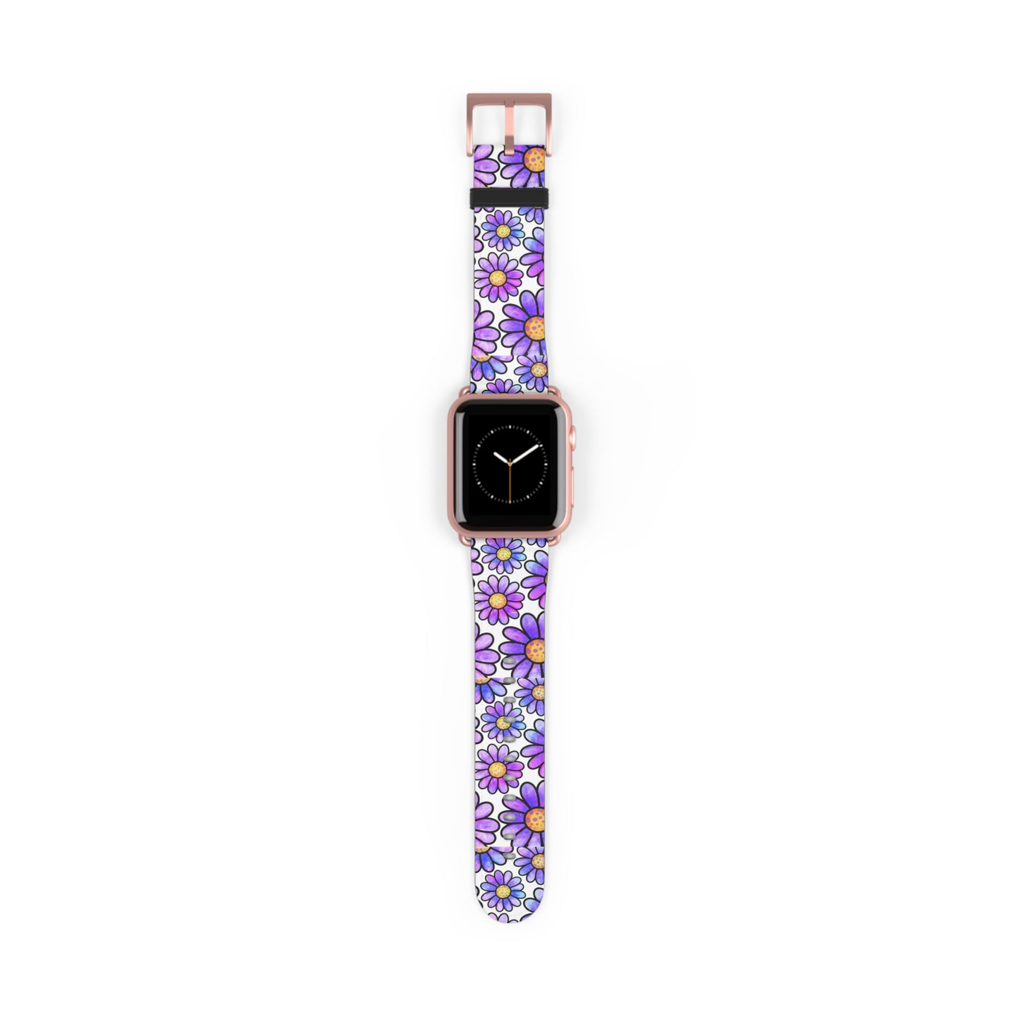 Retro Purple Flower Apple Watch Band