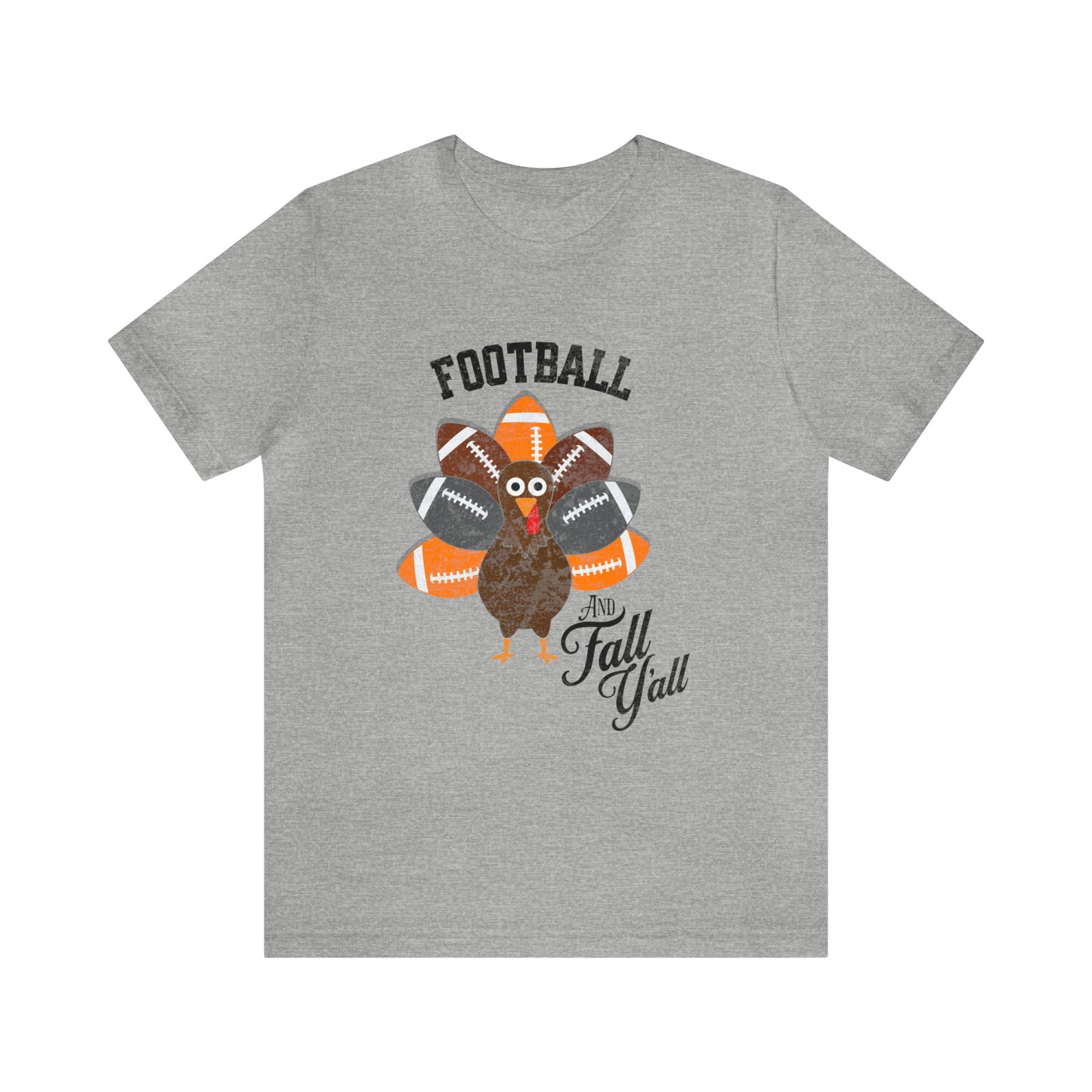 Vintage Orange and Gray Football Short Sleeve Tee, Football and turkey shirt, Tennessee