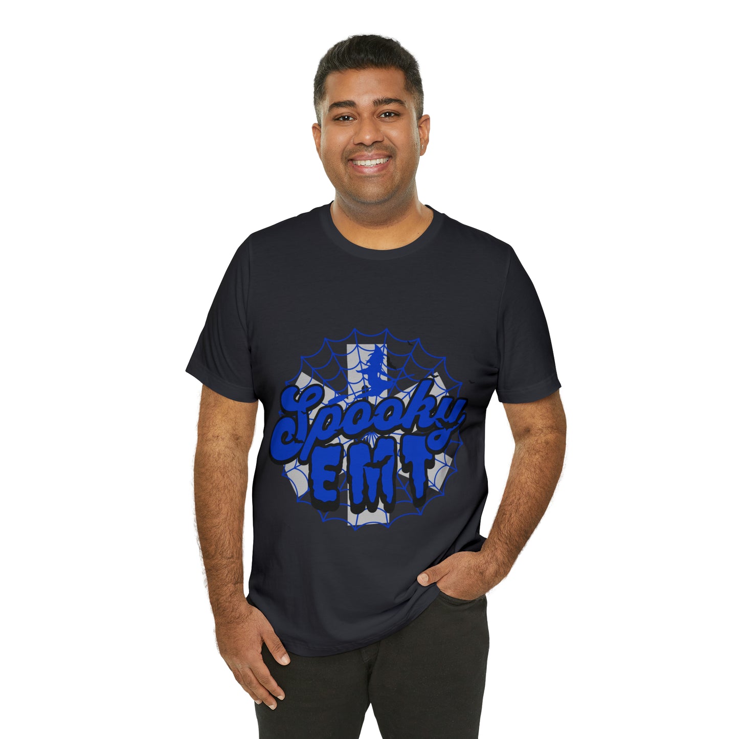 Fun Halloween EMT T-shirt, Blue Spooky EMT shirt, EMT shirt, Halloween shirt,