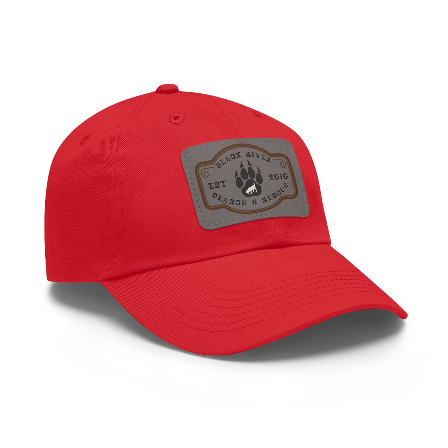 Black River Search & Rescue Logo Unisex Hat with Leather Patch (Rectangle), Multiple colors