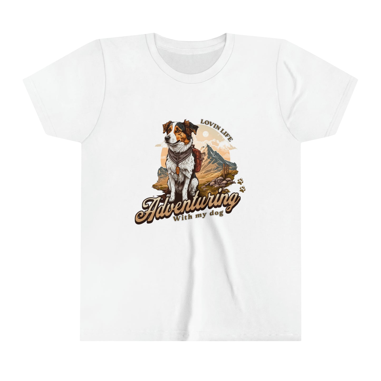 Outdoor Dog Youth Short Sleeve , Adventuring with my dog