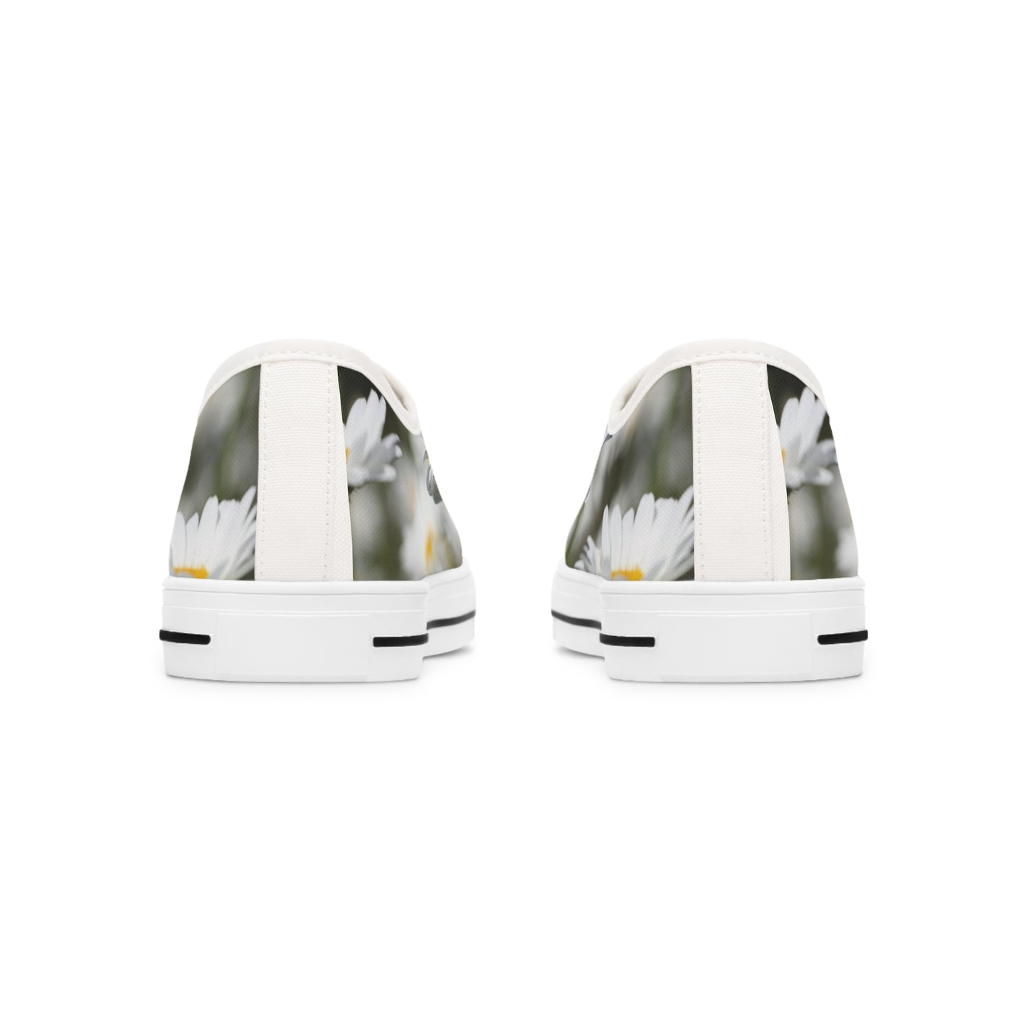 Women's Low Top Sneakers, Daisies