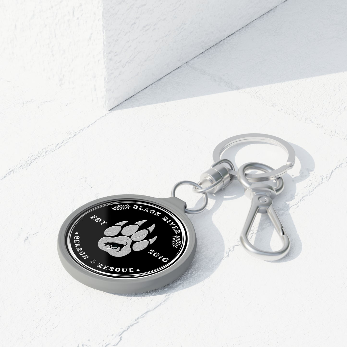 Black River Search And Rescue Black Keyring Tag