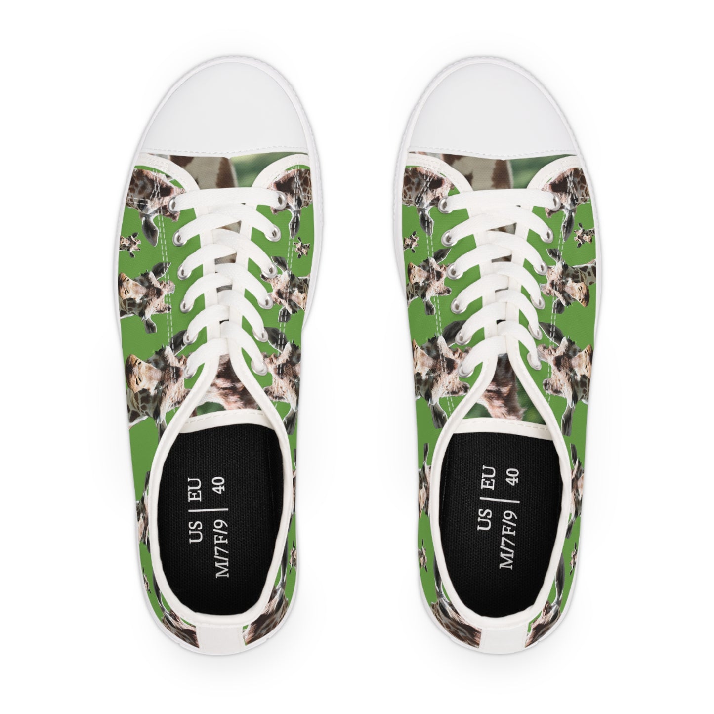 Women's Low Top Sneakers, Giraffe, Animal eye