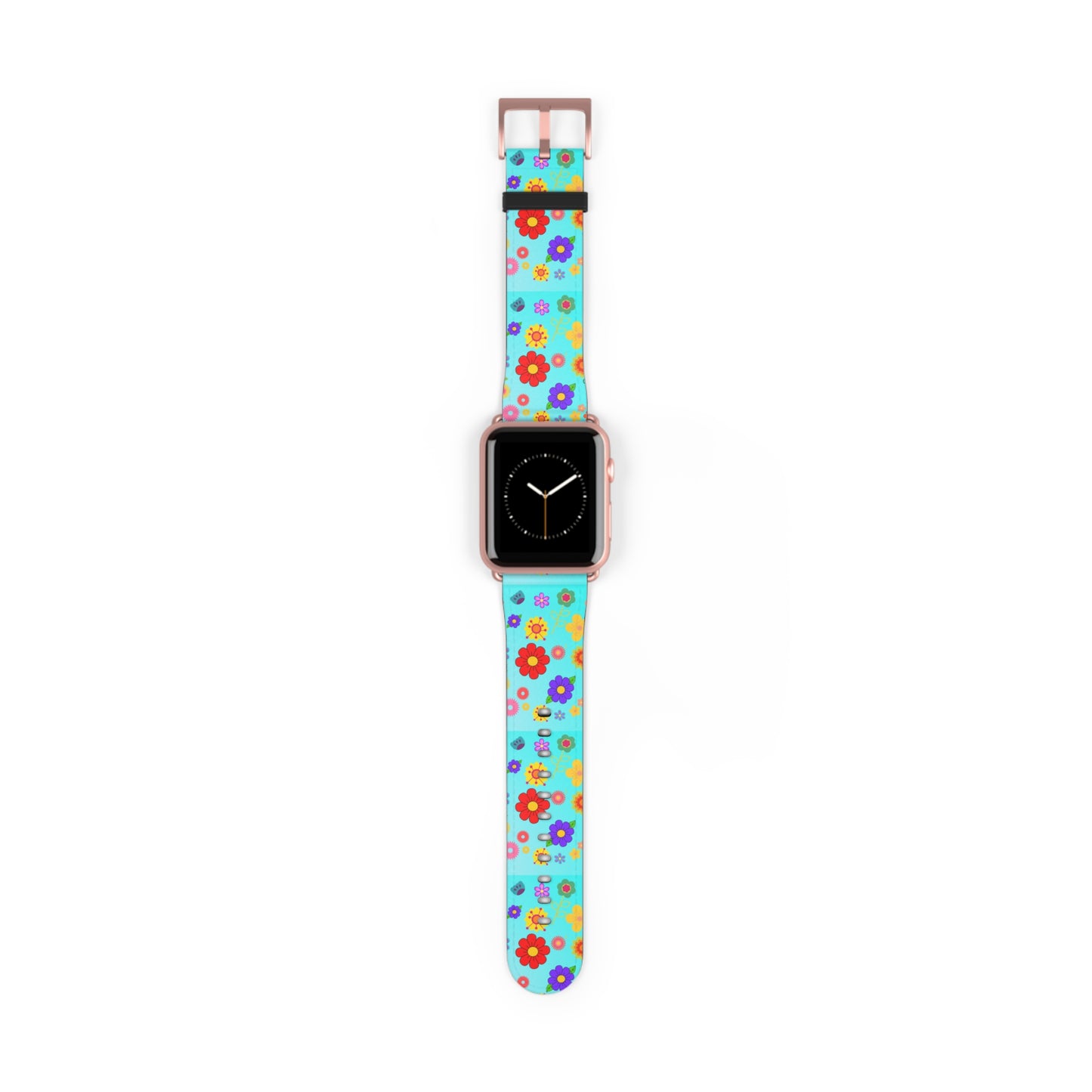 Retro Floral Turquoise Apple Watch Band