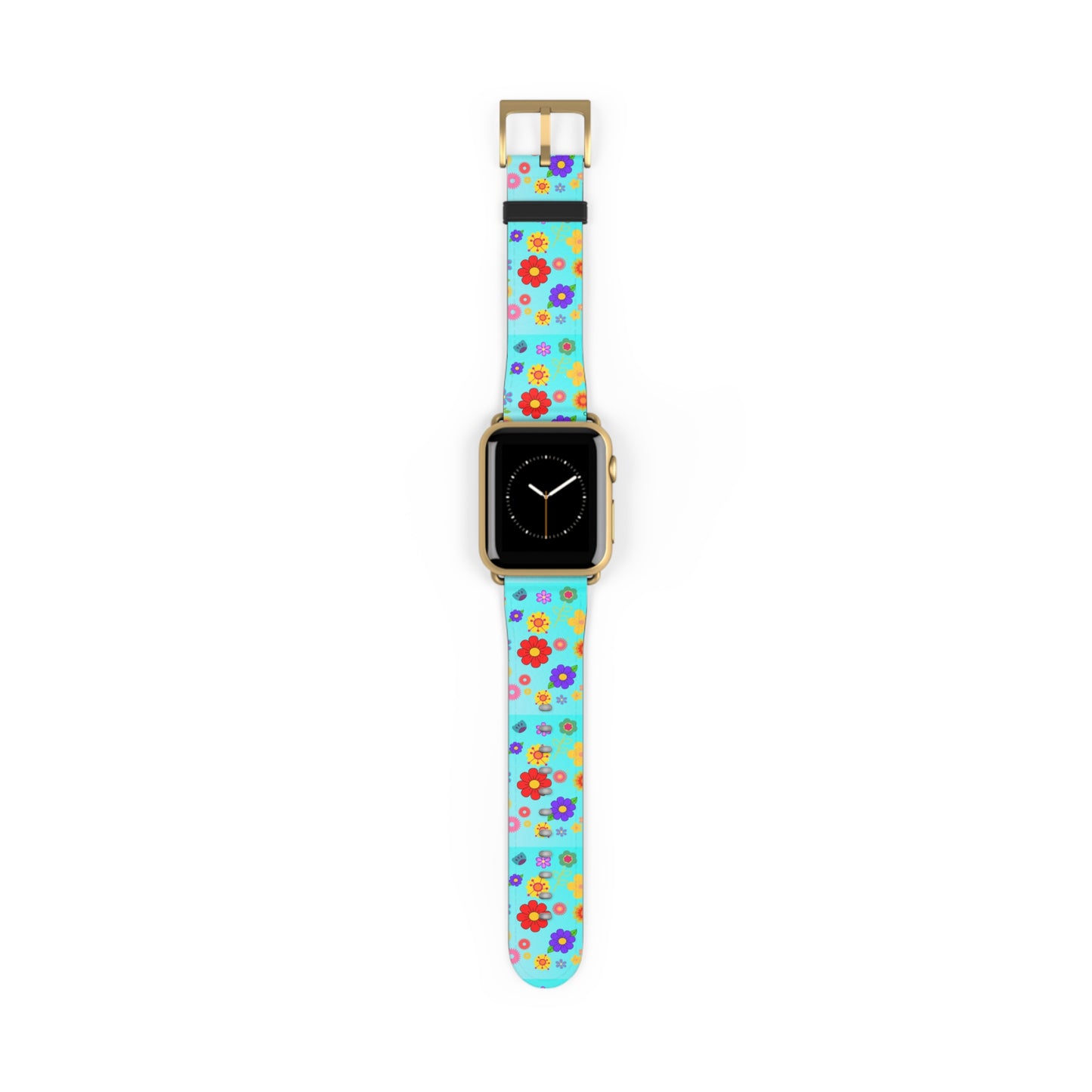 Retro Floral Turquoise Apple Watch Band