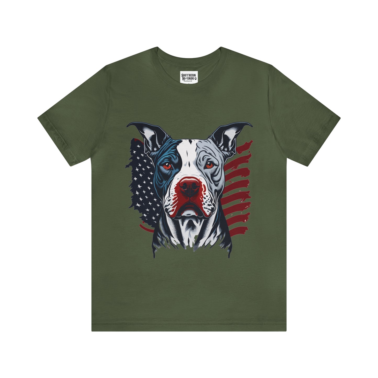 Pit bull 4th of July Unisex Jersey Short Sleeve Tee Patriotic