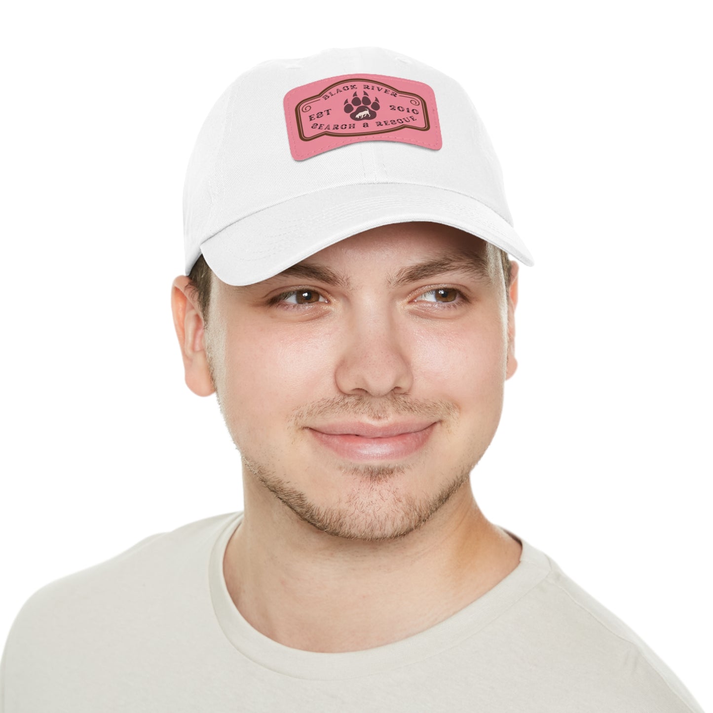 Black River Search & Rescue Logo Unisex Hat with Leather Patch (Rectangle), Multiple colors