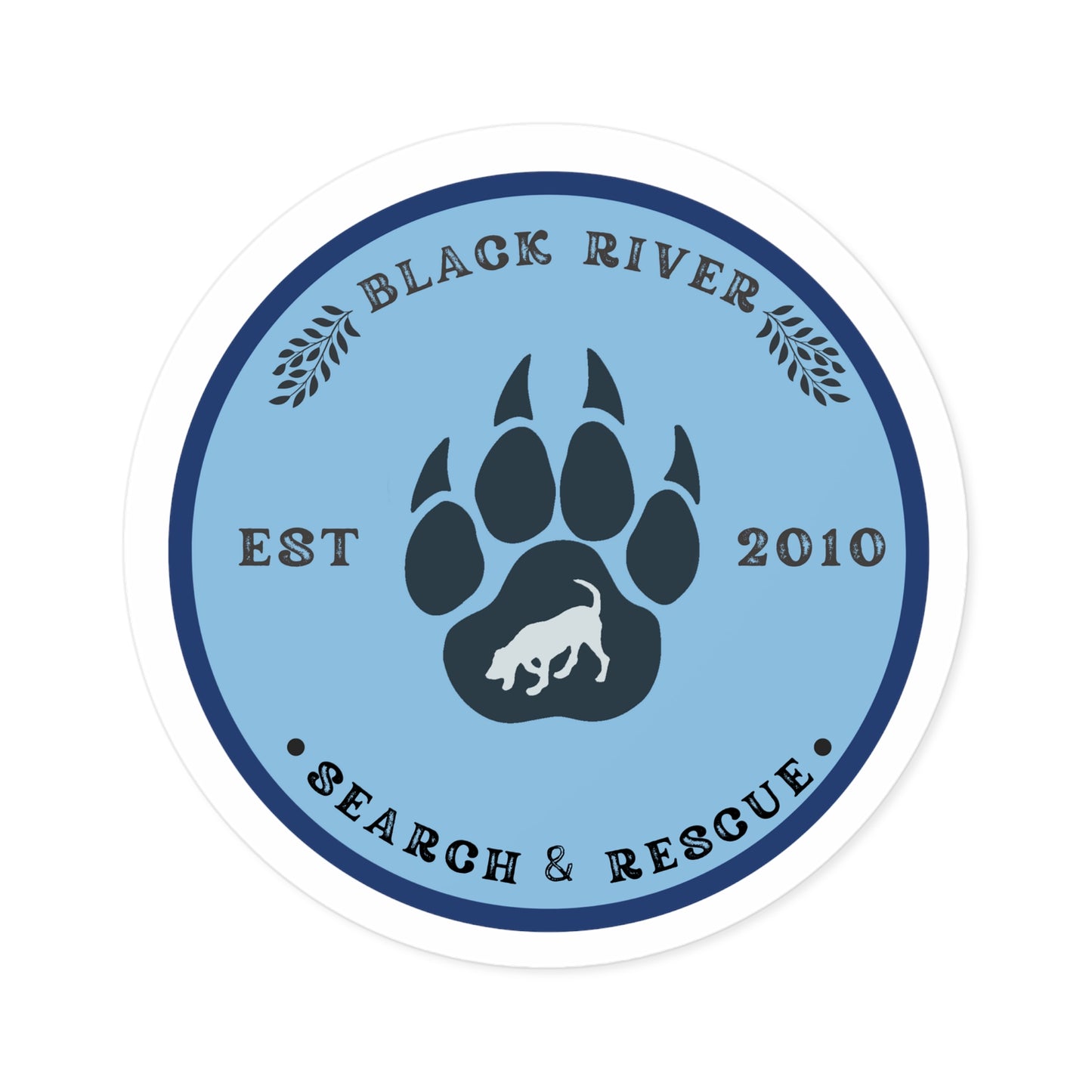 BRSAR Logo Round Stickers, Indoor\Outdoor, Multiple sizes, Blue