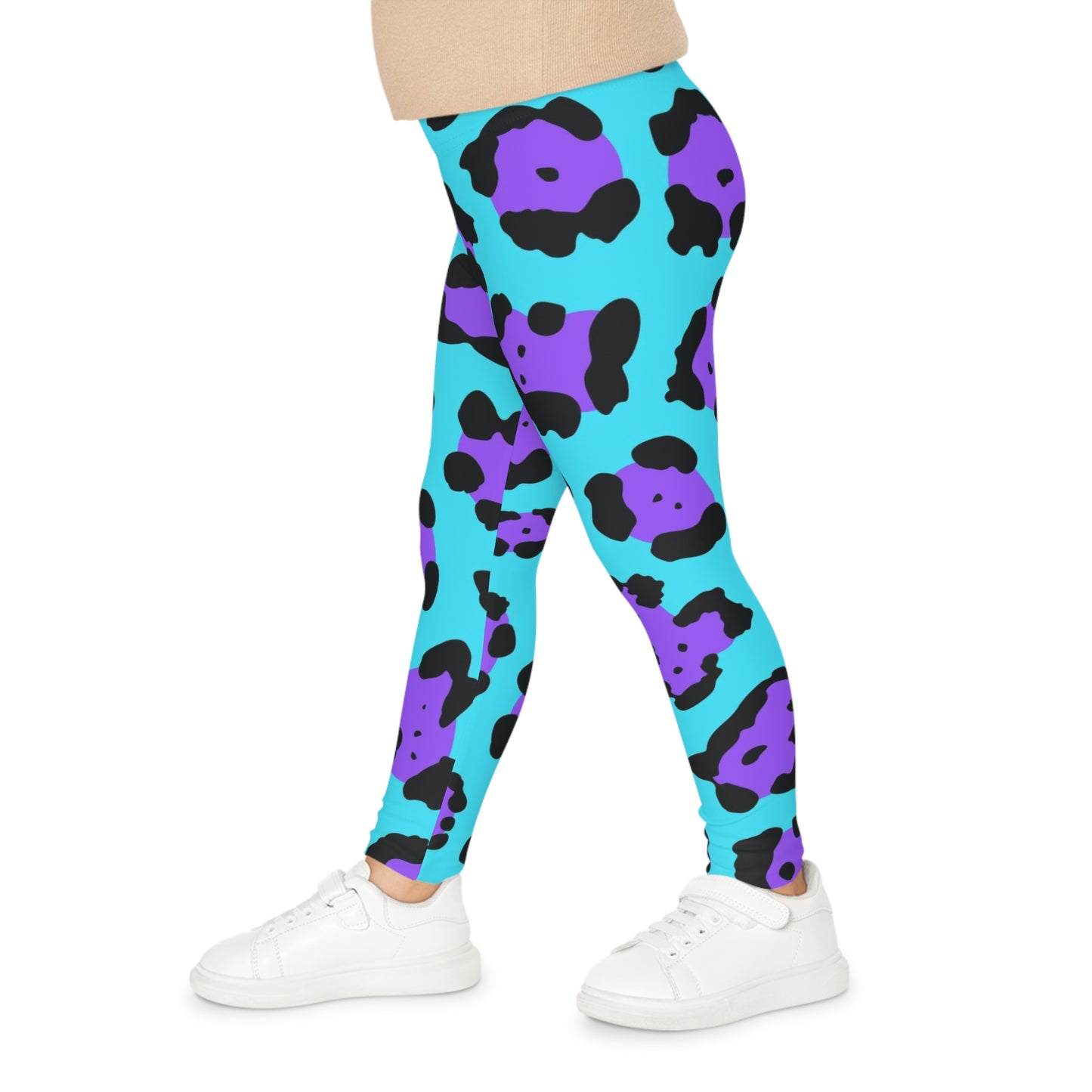 Kids Leggings Leopard print blue and purple