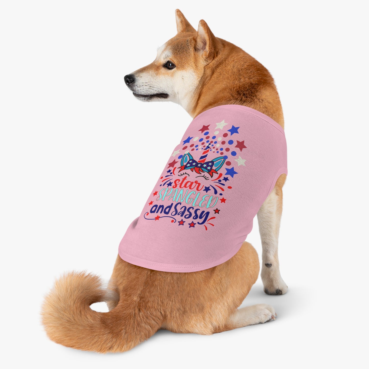 Patriotic Pet Shirt 4th of July Star Spangled and Sassy