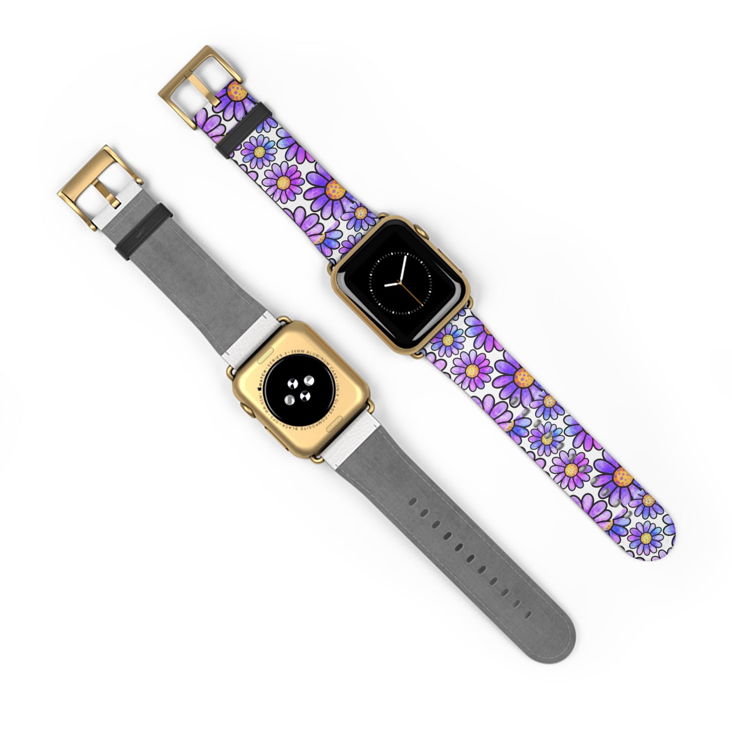 Retro Purple Flower Apple Watch Band