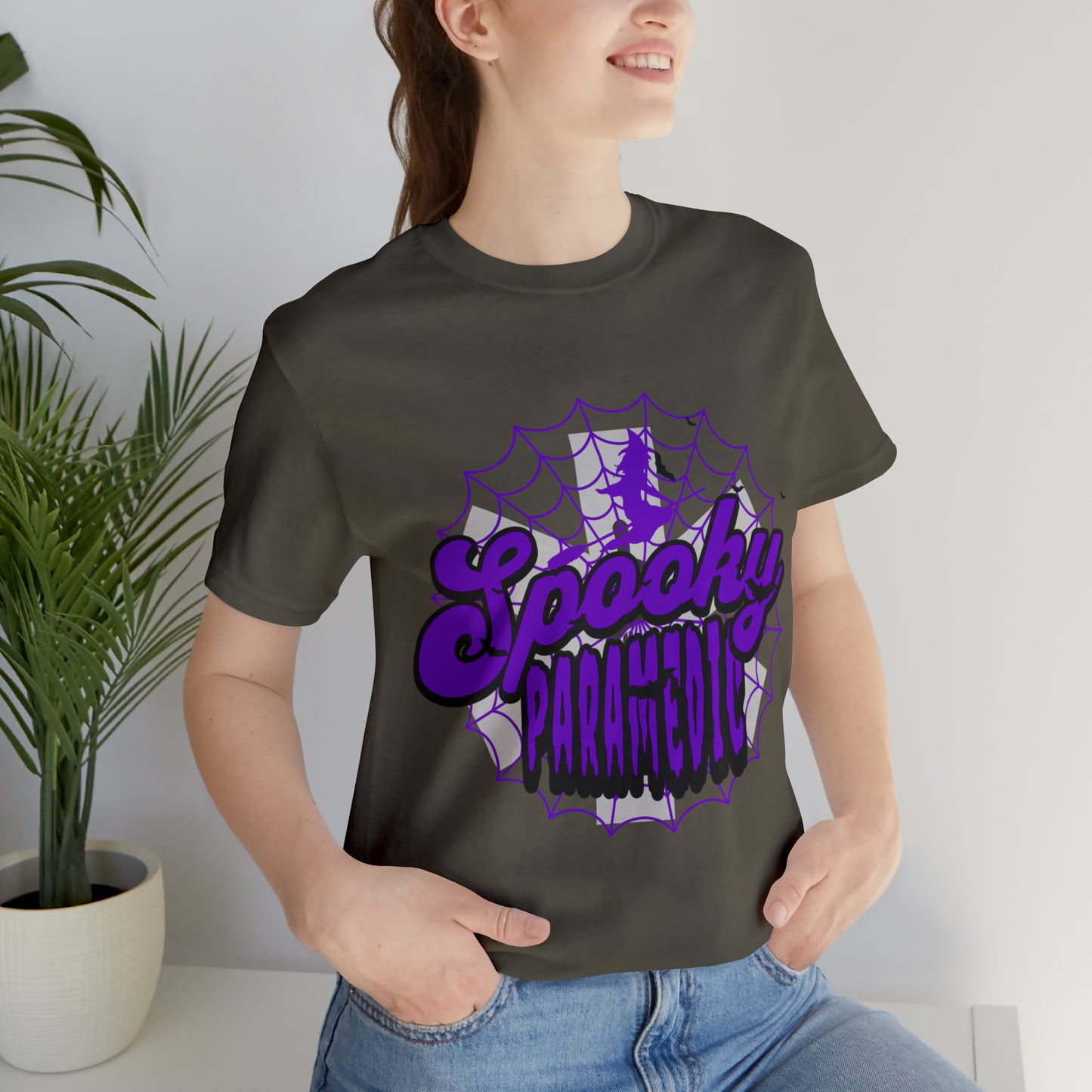 Fun Halloween Paramedic Shirt, Halloween shirt, Purple Spooky Paramedic shirt, Paramedic gift