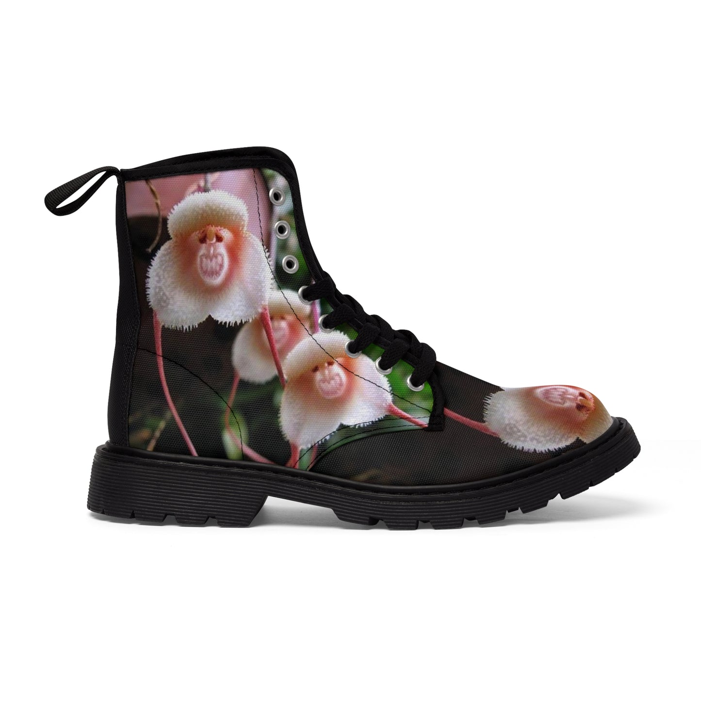 Women's Canvas Boots, Orchids, Monkeys, Flowers