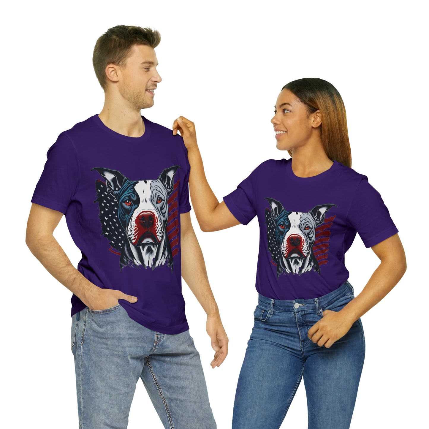 Pit bull 4th of July Unisex Jersey Short Sleeve Tee Patriotic