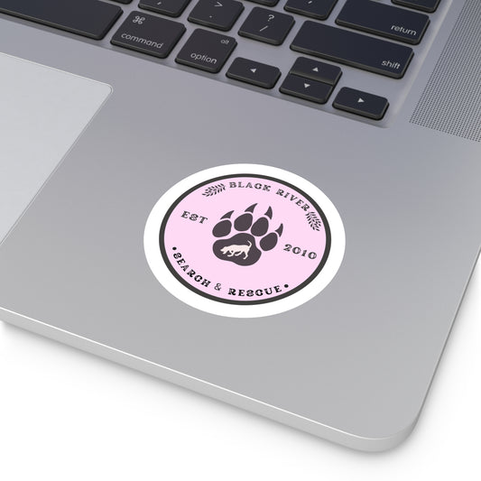 BRSAR Logo Round Stickers, Indoor\Outdoor, Multiple sizes, Light Pink