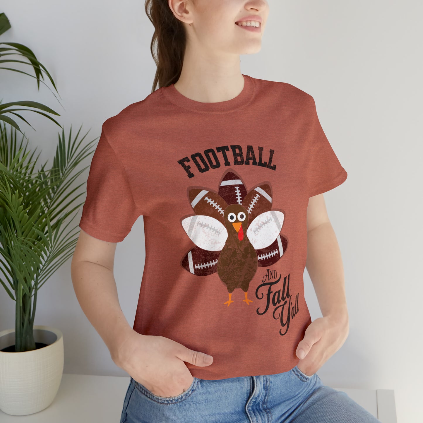 Vintage Dark Red and White Football and Fall Short Sleeve Tee, Football and turkey shirt, Texas A&M