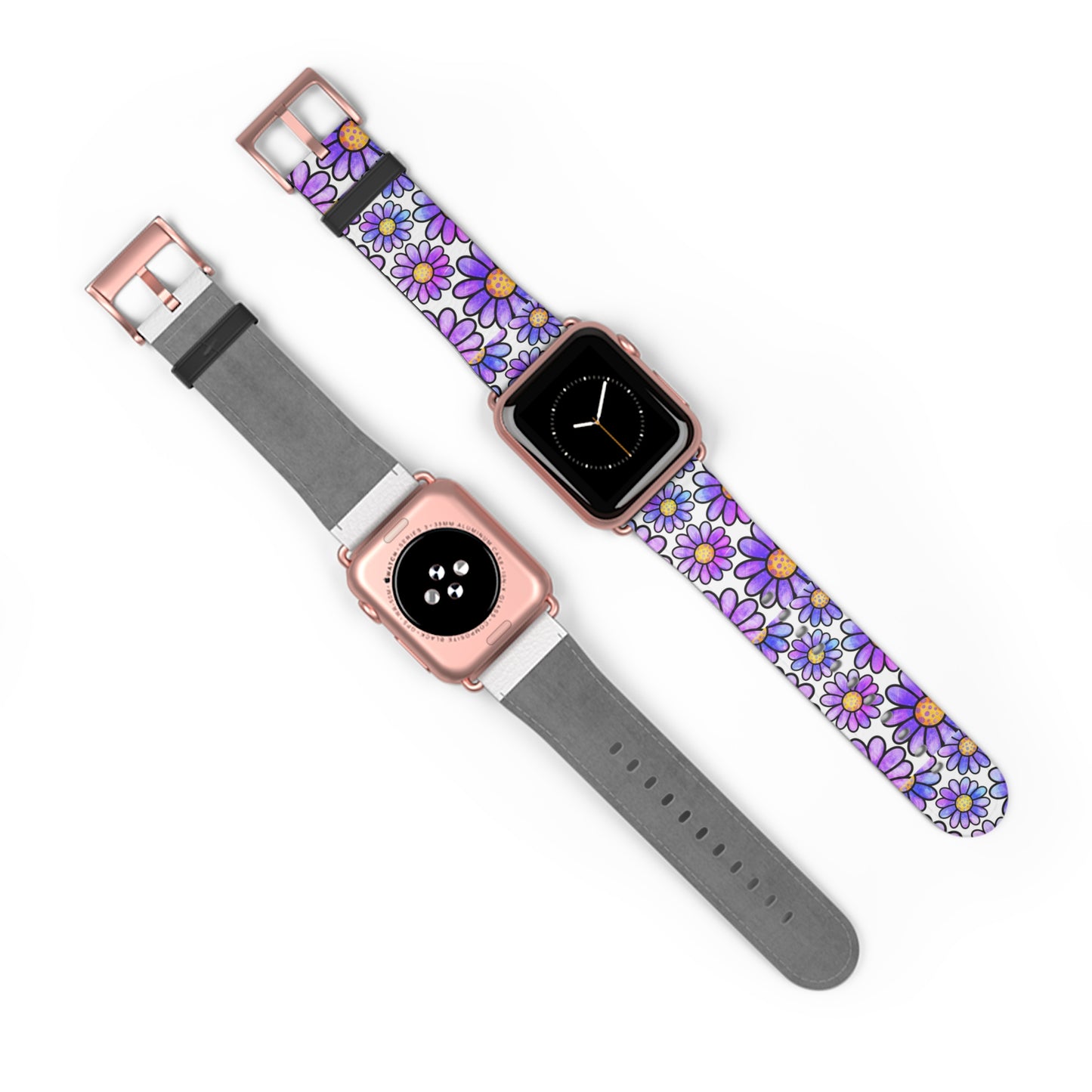 Retro Purple Flower Apple Watch Band