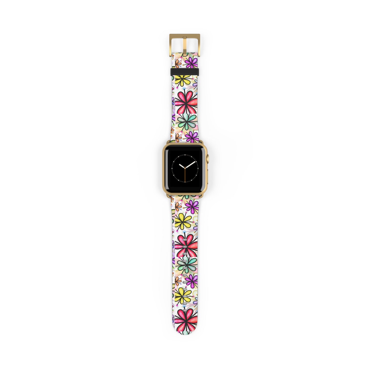 Retro flower multicolor Apple Watch Band floral