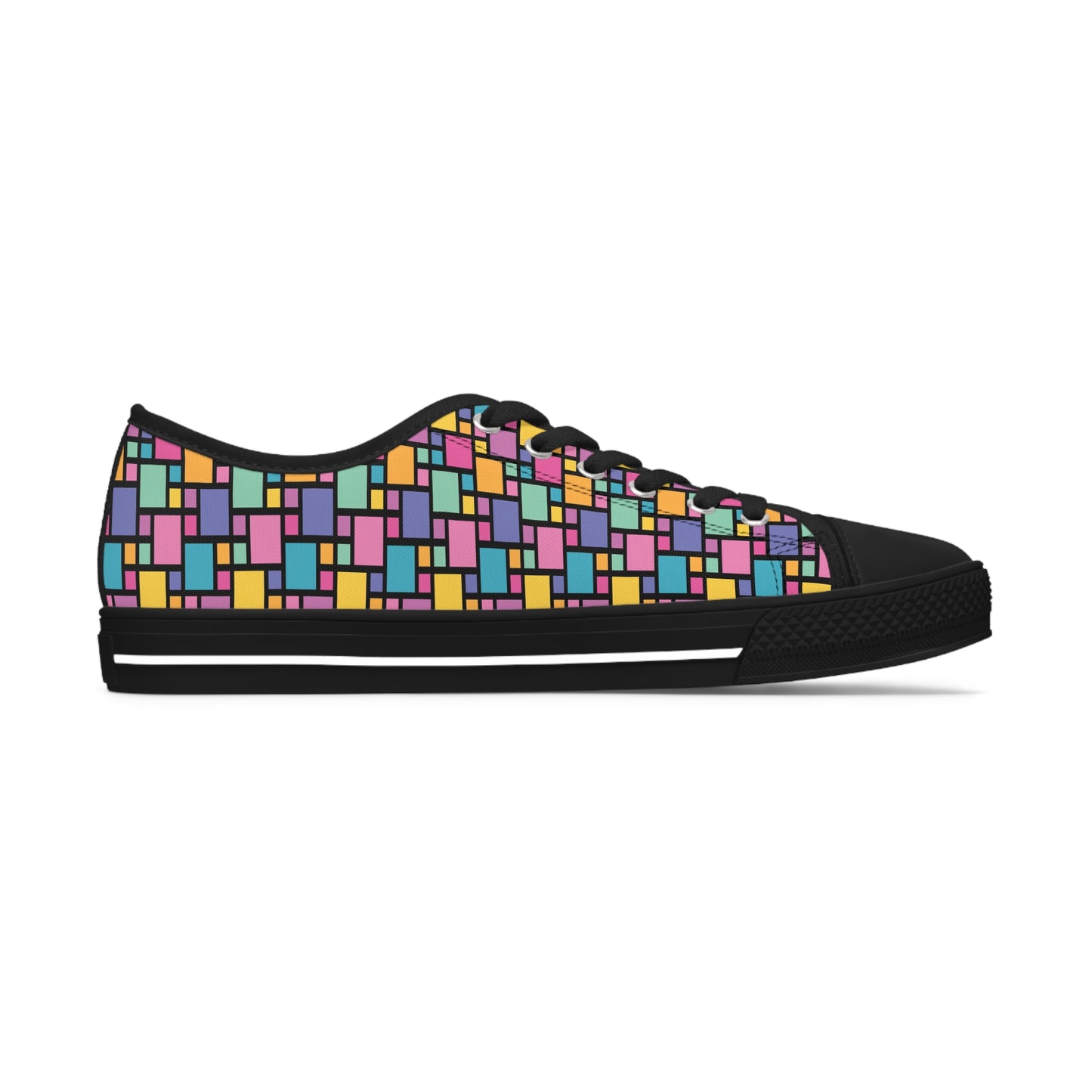 Retro Multicolor checked Women's Low Top Sneakers