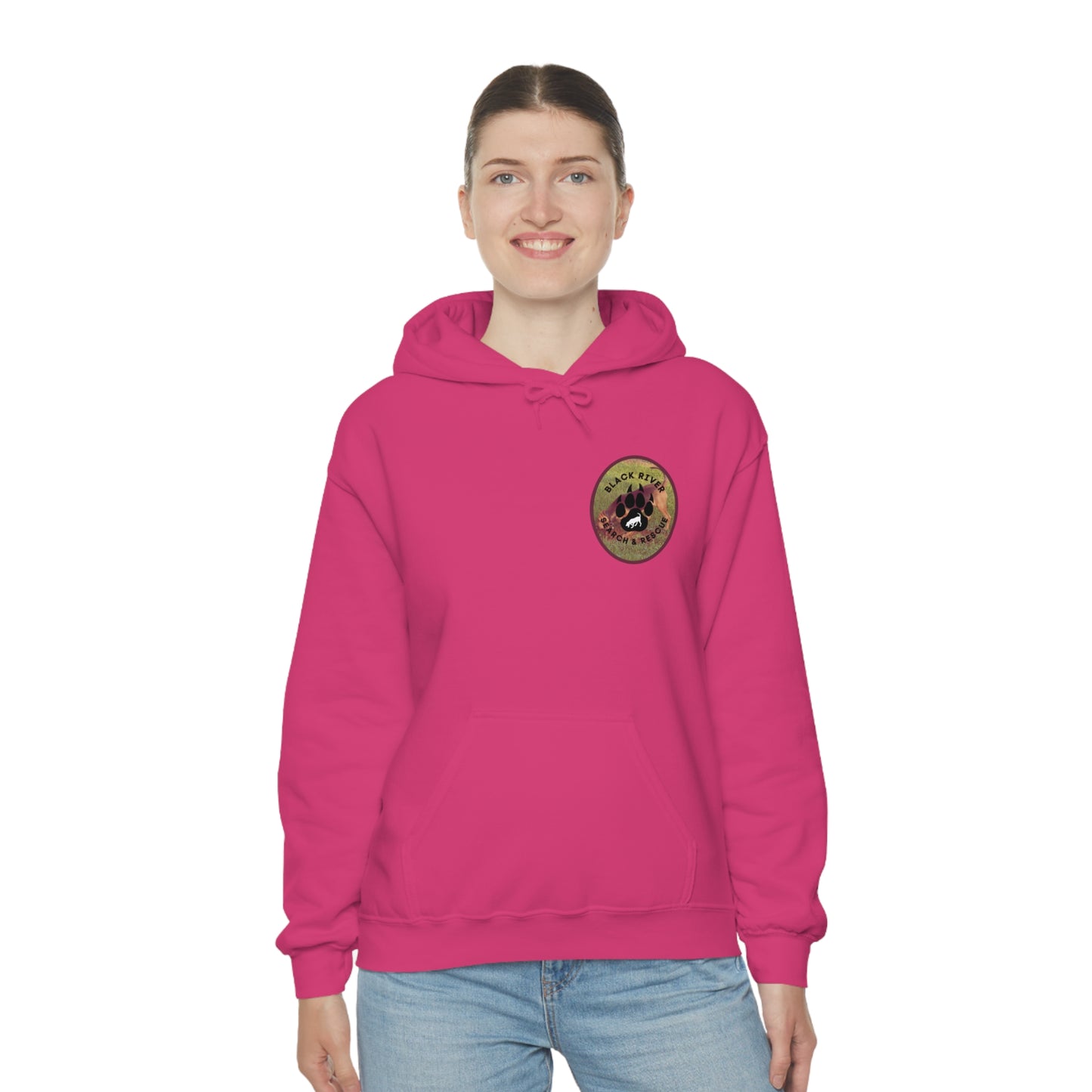 Black River Search & Rescue Logo with Lucy Unisex Heavy Blend™ Hooded Sweatshirt