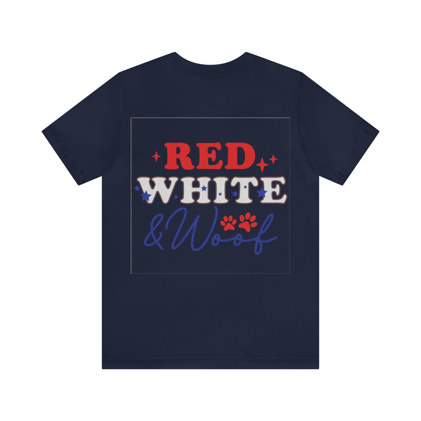 4th of July Pawprint Unisex Jersey Short Sleeve Tee Patriotic American Flag
