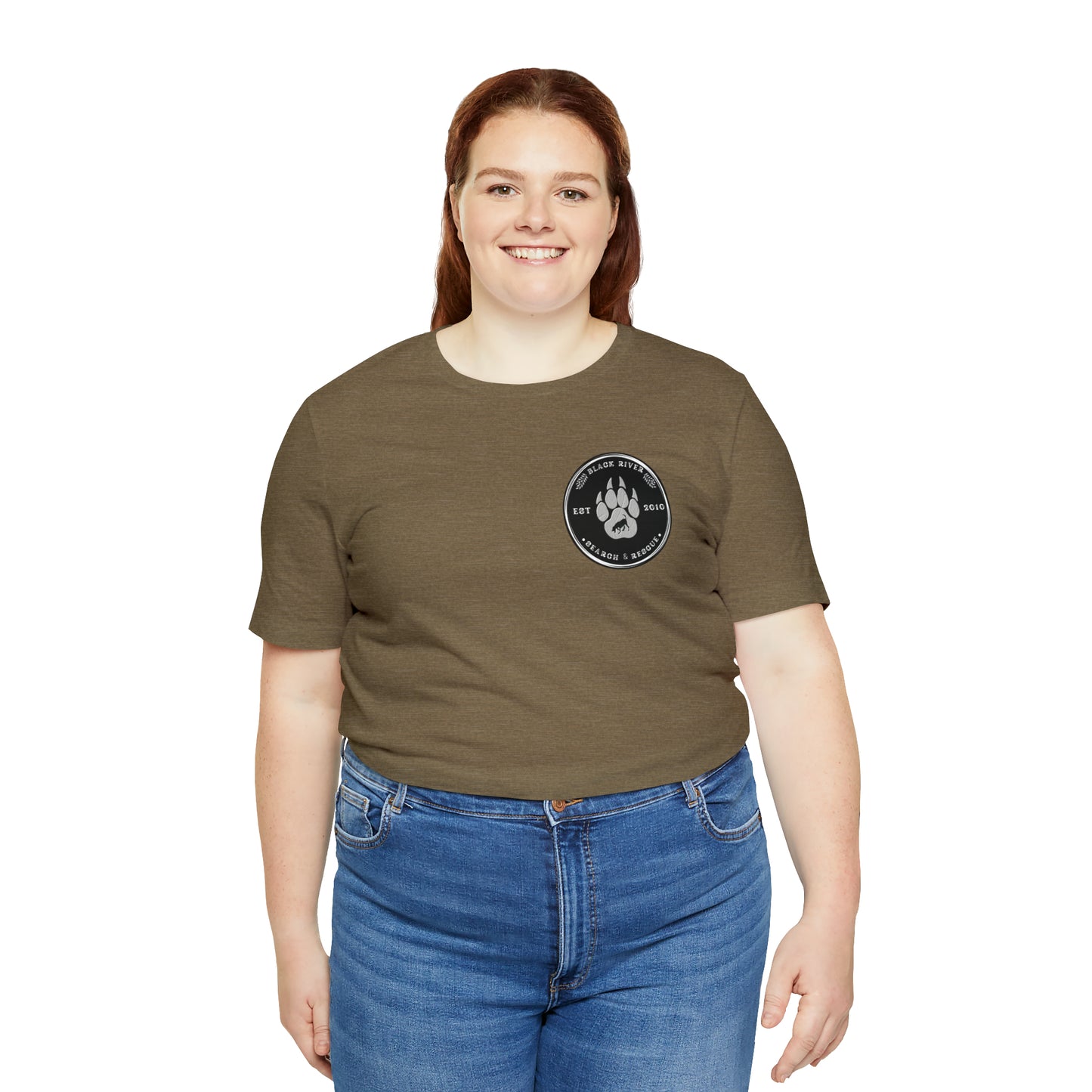 Black River Search & Rescue Logo Black Unisex Jersey Short Sleeve Tee