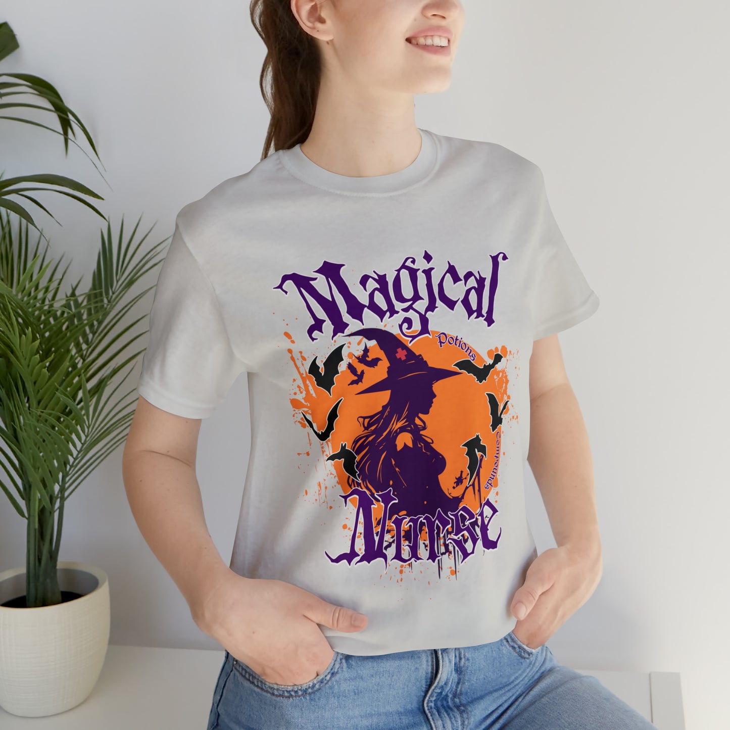 Magical Nurse Halloween short sleeved shirt