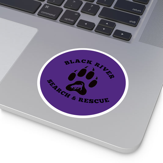 BRSAR Logo Round Stickers, Indoor\Outdoor, Multiple sizes, Purple