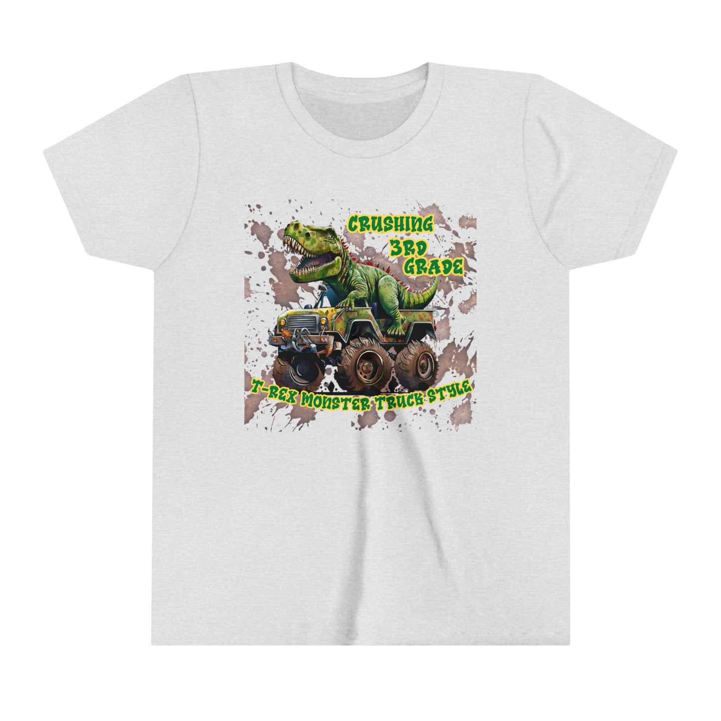 Kids back to school Tee, T-Rex Tee, T-rex T-shirt, Monster Truck Tee, School Tee, 3rd Grade tee