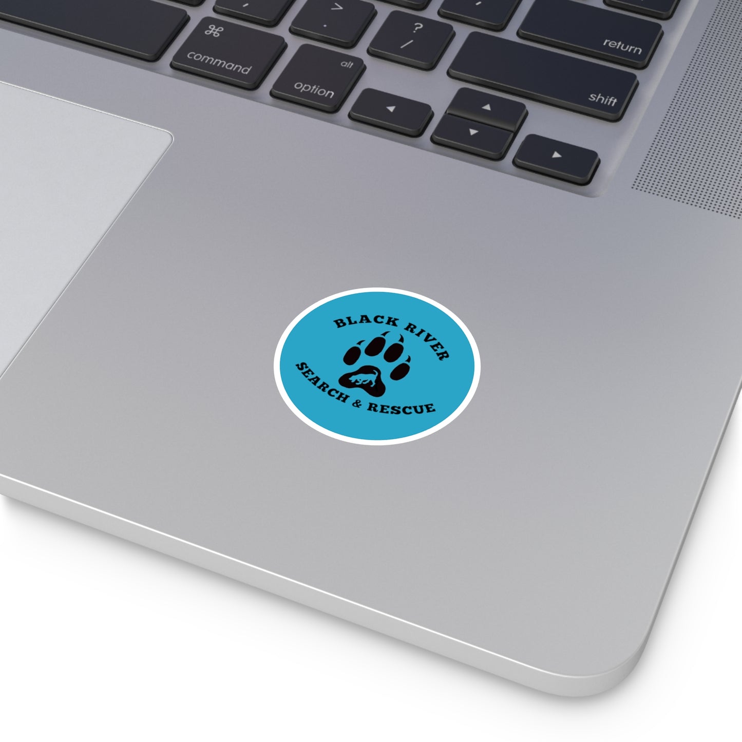 BRSAR Logo Round Stickers, Indoor\Outdoor, Multiple sizes, Dark Turquoise