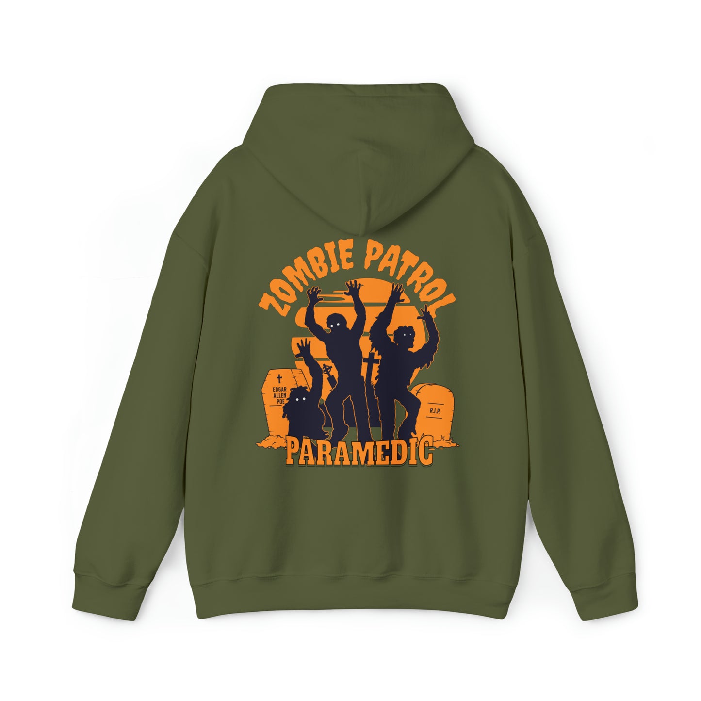 Zombie Patrol Paramedic Halloween Hooded Sweatshirt